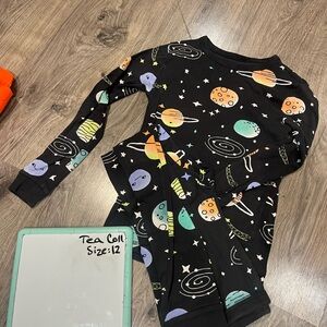 Black Space-Themed Pajama Set